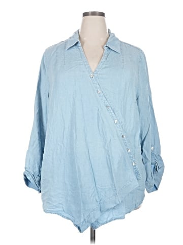 Soft Surroundings 3/4 Sleeve Button-Down Shirt (view 1)