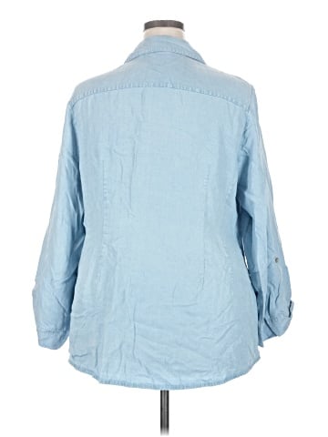 Soft Surroundings 3/4 Sleeve Button-Down Shirt (view 2)