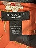 Grace 100% Polyester Floral Orange 3/4 Sleeve Blouse Size M - photo 7