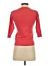 AB Studio 100% Cotton Red 3/4 Sleeve Button-Down Shirt Size XS - photo 2