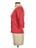 AB Studio 100% Cotton Red 3/4 Sleeve Button-Down Shirt Size XS - photo 5