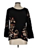 Chico's Floral Black Pullover Sweater Size L - photo 1