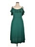 BLOOMCHIC Solid Green Cocktail Dress Size 14 - photo 1