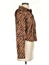 Pleione Animal Print Brown Long Sleeve Blouse Size S - photo 4