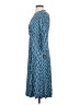 Donna Morgan Print Blue Casual Dress Size 4 - photo 5