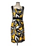Sangria Graphic Yellow Cocktail Dress Size 10 - photo 1