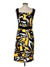 Sangria Graphic Yellow Cocktail Dress Size 10 - photo 2