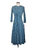 Donna Morgan Print Blue Casual Dress Size 4 - photo 1