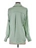 Zara 100% Polyester Solid Green Long Sleeve Blouse Size XS - photo 2