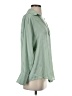 Zara 100% Polyester Solid Green Long Sleeve Blouse Size XS - photo 4