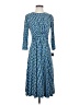 Donna Morgan Print Blue Casual Dress Size 4 - photo 1