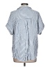 Harper Stripes Blue Short Sleeve Blouse Size L - photo 2