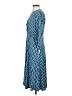 Donna Morgan Print Blue Casual Dress Size 4 - photo 5