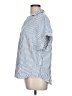 Harper Stripes Blue Short Sleeve Blouse Size L - photo 7