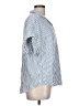 Harper Stripes Blue Short Sleeve Blouse Size L - photo 6
