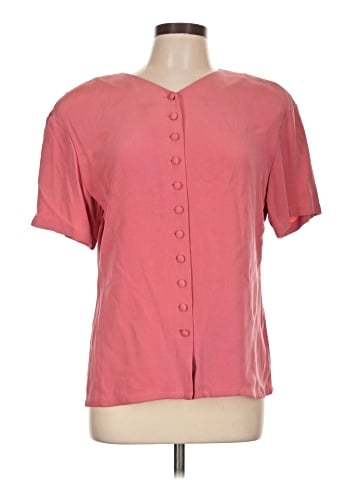 Dana Buchman Short Sleeve Silk Top (view 1)