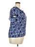 Max Studio 100% Polyester Blue Short Sleeve Blouse Size 1X (estimated) - photo 4