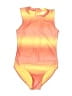 Cat & Jack Tie-dye Orange One Piece Swimsuit Size 14 - photo 1