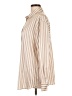 Fred David Stripes Tan Long Sleeve Blouse Size L - photo 5