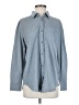 Kit and Ace Solid Blue Long Sleeve Blouse Size S - photo 1