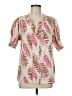 Bibi 100% Rayon Pink Short Sleeve Blouse Size M - photo 1