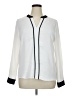 Unbranded 100% Polyester Color Block Ivory Long Sleeve Blouse Size XL - photo 1