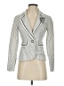 White House Black Market Stripes Silver Blazer Size 00 - photo 1