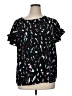 Lane Bryant 100% Polyester Black Short Sleeve Blouse Size 16 - photo 1