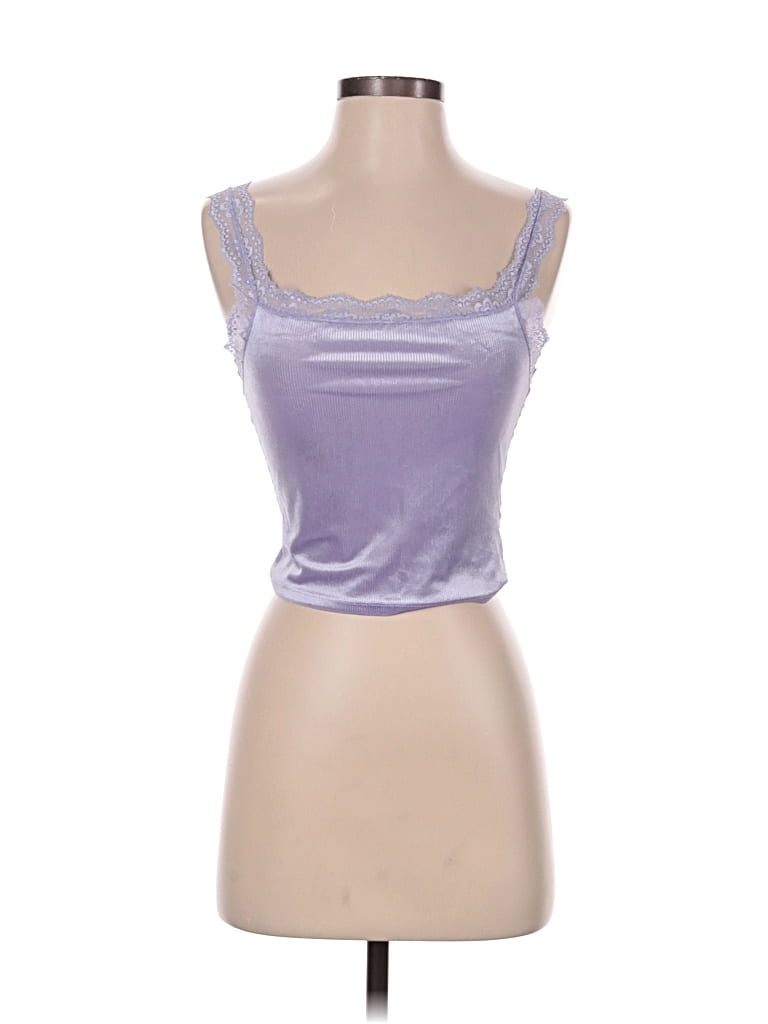 Pre-owned Forever 21 Sleeveless Top Purple Sweetheart Neckline Tops