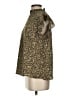 Mittoshop 100% Polyester Animal Print Brown Short Sleeve Blouse Size S - photo 5