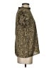 Mittoshop 100% Polyester Animal Print Brown Short Sleeve Blouse Size S - photo 4