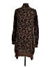 Shein 100% Polyester Animal Print Brown Cardigan Size S - photo 2