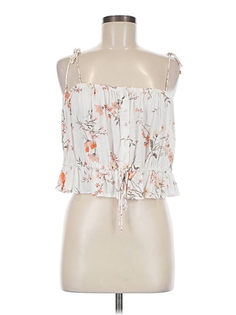 Pre-owned Amuse Society Sleeveless Blouse In Ivory