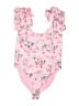 LoveShackFancy Floral Pink One Piece Swimsuit Size M - photo 1