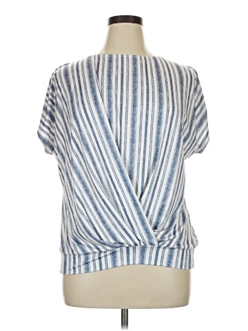 Wrapper Short Sleeve Blouse (view 1)
