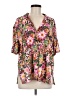H&M Floral Pink Short Sleeve Blouse Size M - photo 1