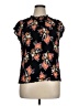 Daniel Rainn 100% Rayon Floral Black Short Sleeve Blouse Size XL - photo 1