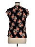 Daniel Rainn 100% Rayon Floral Black Short Sleeve Blouse Size XL - photo 2