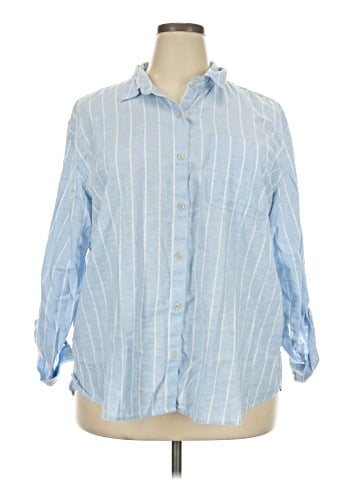 Eddie Bauer 3/4 Sleeve Button-Down Shirt (view 1)