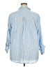 Eddie Bauer Stripes Blue 3/4 Sleeve Button-Down Shirt Size XXL - photo 2