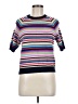 Minnie Rose Stripes Blue Short Sleeve Turtleneck Size M - photo 1