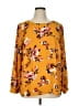 Talbots Outlet 100% Polyester Yellow Orange Long Sleeve Blouse Size 1X - photo 1