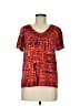 White Stag 100% Polyester Orange Short Sleeve Blouse Size 8 - 10 - photo 1