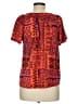 White Stag 100% Polyester Orange Short Sleeve Blouse Size 8 - 10 - photo 2
