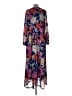 IMAN Print Blue Casual Dress Size L - photo 2
