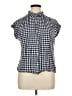 Old Navy Checkered-gingham Blue Sleeveless Button-Down Shirt Size XL - photo 1