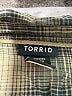 Torrid 100% Cotton Plaid Green Long Sleeve Button-Down Shirt Size 2X Plus (2) - photo 7