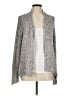 Eileen Fisher 100% Cotton Tweed Silver Cardigan Size M - photo 1
