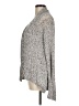 Eileen Fisher 100% Cotton Tweed Silver Cardigan Size M - photo 5