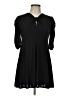 Unbranded Solid Black Casual Dress Size L - photo 1